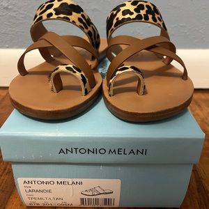 Antonio Melani Animal Print Slides. Size 9.5M.